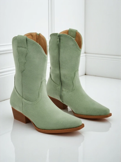 Ženski kavbojski škornji iz eko semiša SpireHush