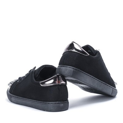 Emilyana Black Cubic Zirconia Sneakers - Obuv