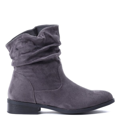 Szare botki Peggy- Obuwie
