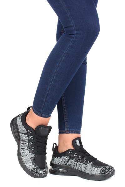 Czarne adidasy FITNESS - Obuwie