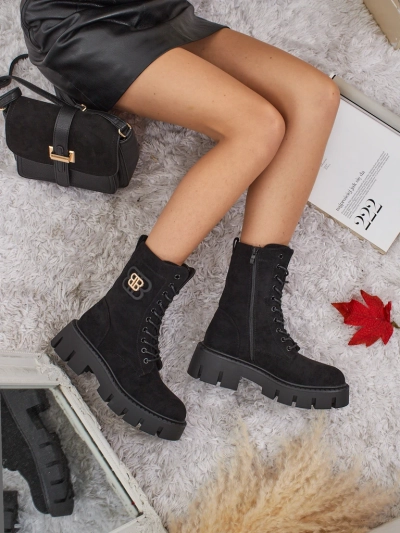 Royalfashion Ženski gležnarji v stilu delavskih škornjev Milloze