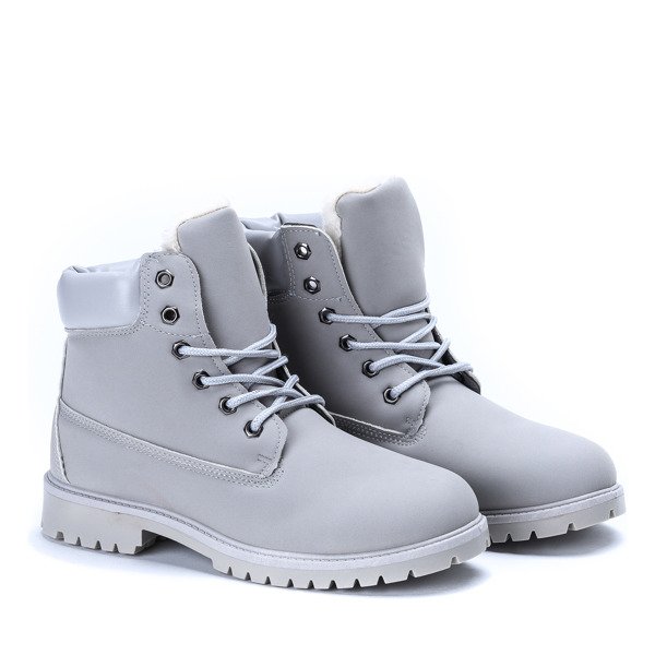 Ocieplane trapery w kolorze szarym Rimma - Obuwie