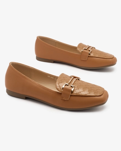 Royalfashion Camel dámske mokasíny Bulerol