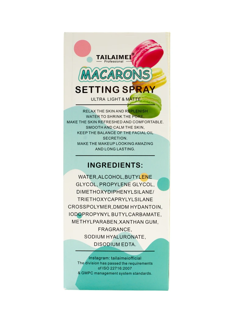 Macarons Makeup Fixing Spray Blue
