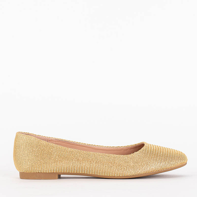 Zlaté dámske baleríny Salvinka - Topánky