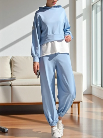 Royalfashion Dámsky bavlnený set s vložkou na košeli