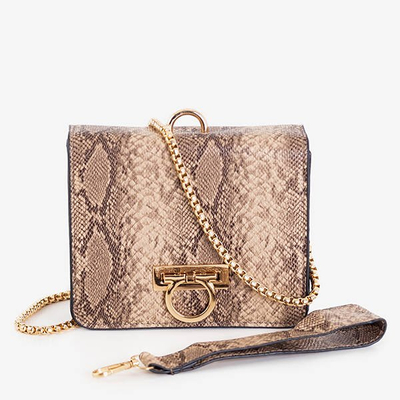Malá kabelka z hadej kože v béžovej farbe - Kabelky