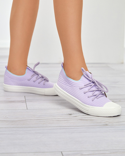 Fialové dámske rebrované tenisky značky Manfer - Footwear