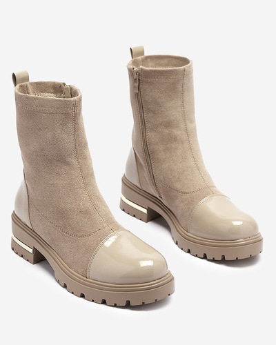 Svetlohnedé dámske vysoké čižmy Assalin - Footwear