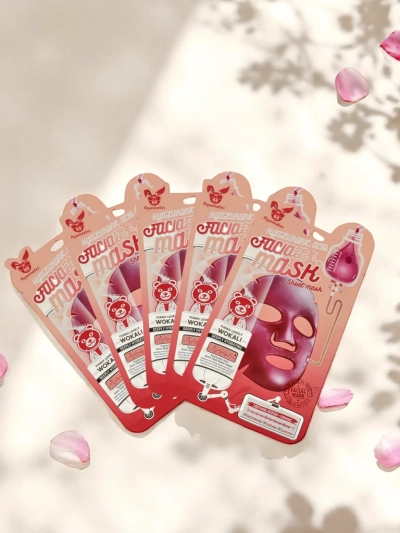 Maska na tvár s kyselinou hyalurónovou, ktorá upokojuje a spevňuje