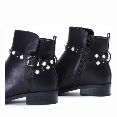 Sztyblety z perełkami w kolorze czarnym Elisa - Obuwie