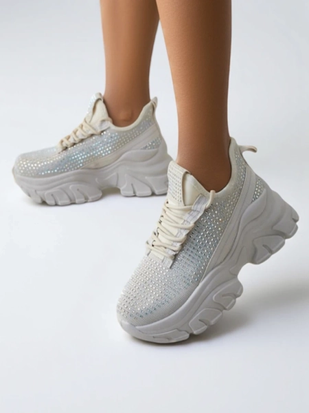 Royalfashion Dámske športové tenisky s rhinestone Blysco