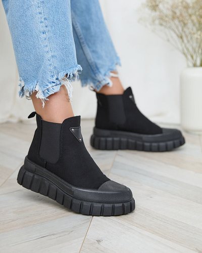 Royalfashion Čierne dámske vysoké tenisky Nexeri