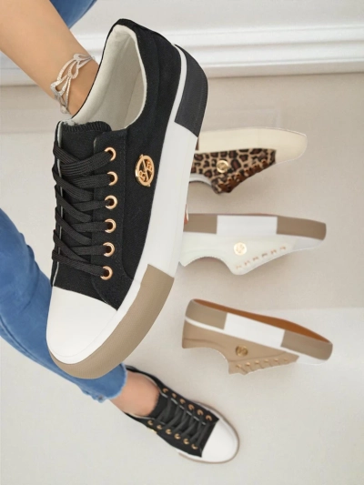 Dámske Aurelio Canvas tenisky čierne