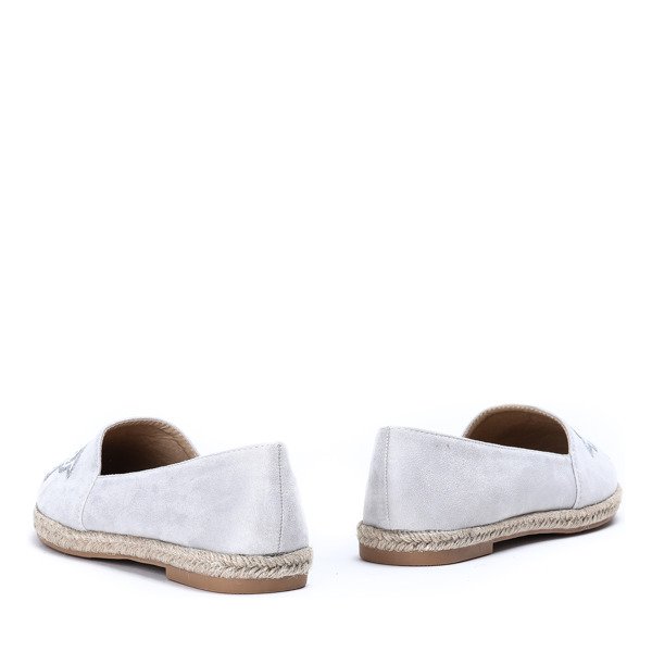 Szare espadryle z naszywką Borneo - Obuwie