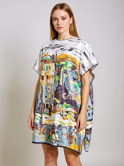 Obleka pareo Kalypso Royalfashion, večbarvna do kolen, univerzalna