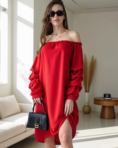 Royalfashion Hladké ženské šaty a'la španielsky s volánmi