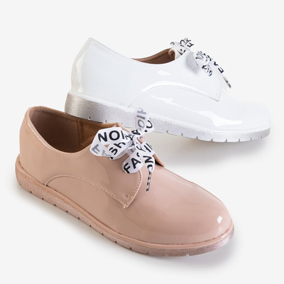 Dámske topánky v práškovej farbe lakované stuhou Ninetti - Obuv