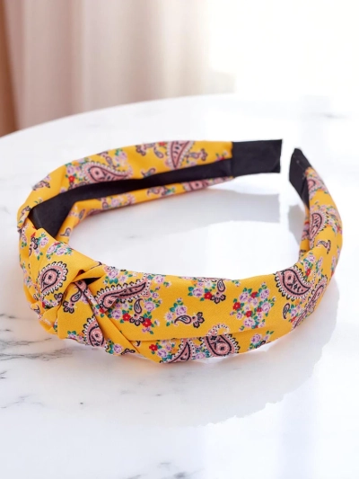 Royalfashion Molly Twist vzorovaná pletená čelenka do vlasov