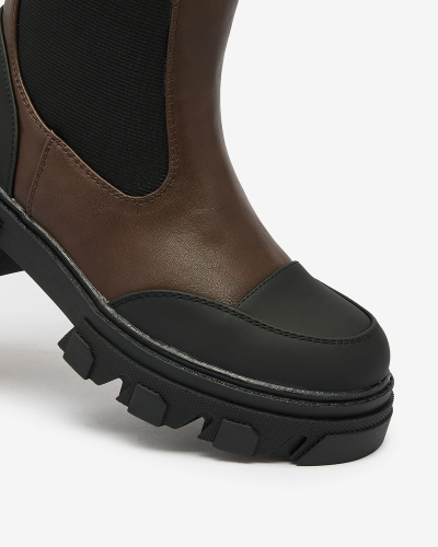 Royalfashion Tmavohnedé dámske čižmy Blyss