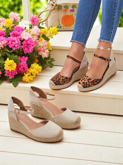 Ženski sandali s polno peto Callista Royalfashion bež eko usnje