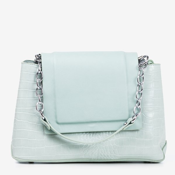 Svetlomodrá dámska kabelka s potlačou zvierat - Kabelky