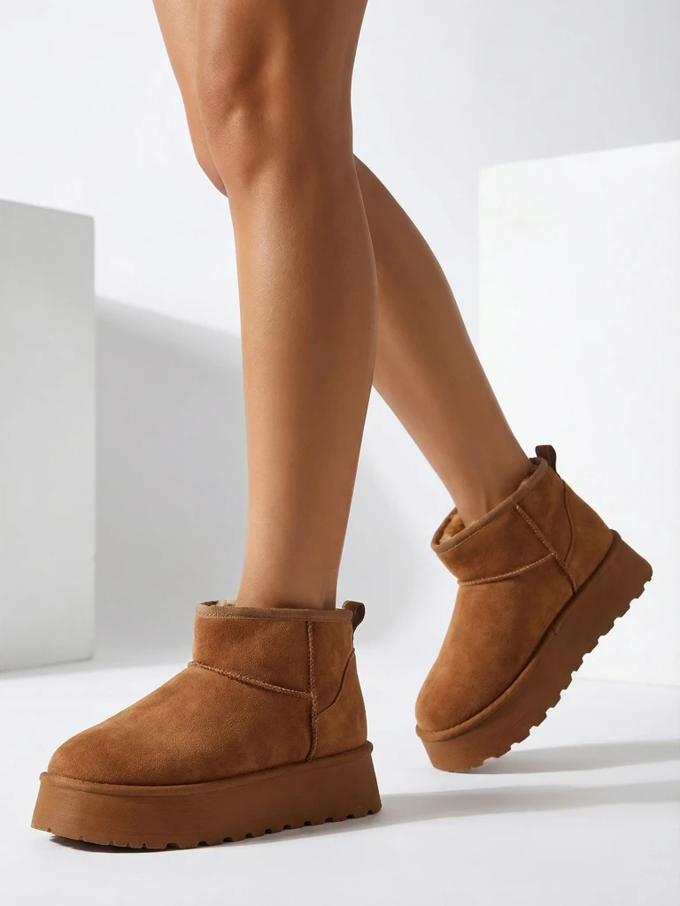 Royalfashion Krátke topánky podobné ženským snehovým čižmám Fortesse