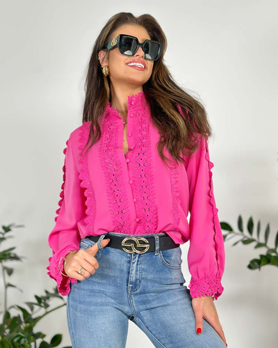 Dámska čipkovaná košeľa Royalfashion