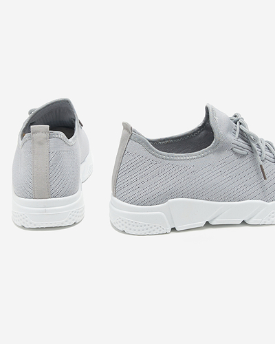 OUTLET Svetlosivá pánska látková športová obuv Apoko- Obuv