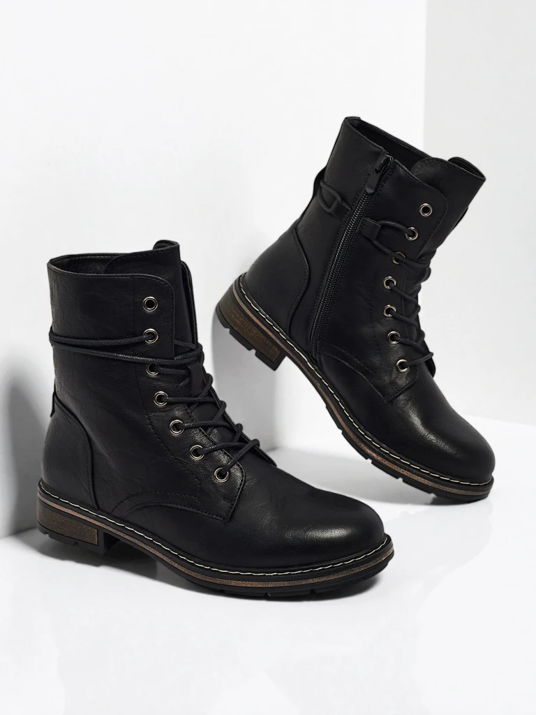 Ženski Gležnarji Luna Črni Sintetični Casual za Jesen