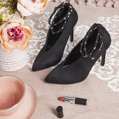 Černé pumpy na podpatku Malpas - Obuv 1