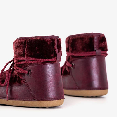 Dámske gaštanové snehule Fina - Obuv