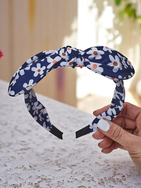 Royalfashion Čelenka s mašľou s kvetinovou potlačou Florinka