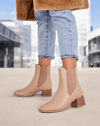 Dámske členkové topánky na nízkom podpätku Royalfashion Eterra