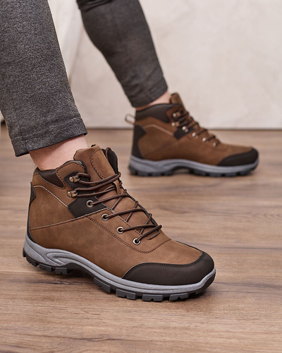 Royalfashion Tmavohnedé pánske trapézy Nokuki