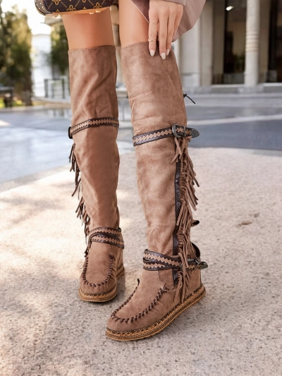 Royalfashion Ženy nadkolenné čižmy Eliferse