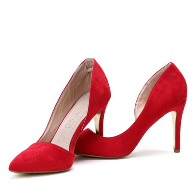 Czerwone czółenka na szpilce Emiro - Obuwie