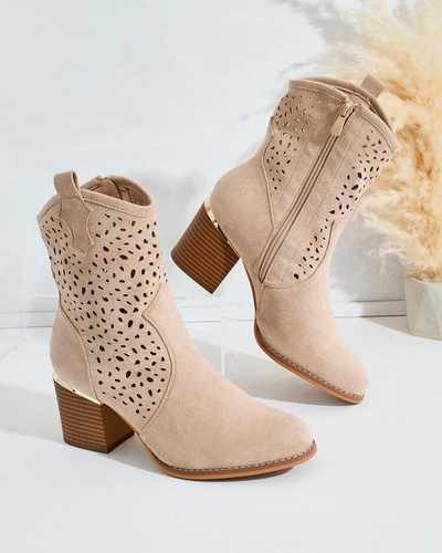 Royalfashion Dámske nízke ažurové čižmy Mozie