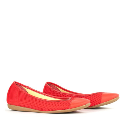 Manolita červené tkané baleríny - Obuv
