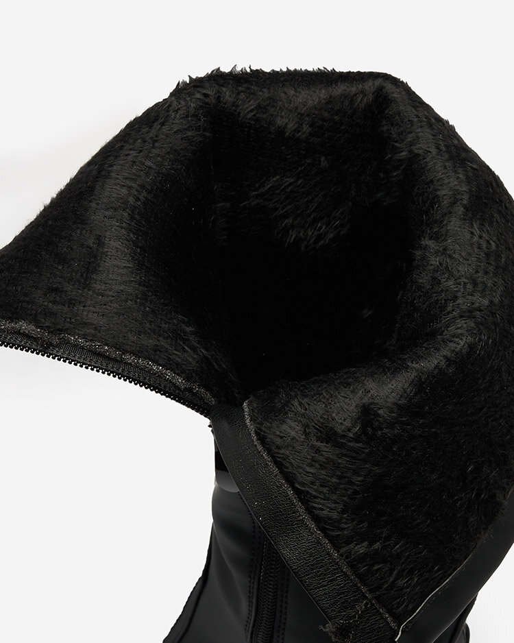 Royalfashion Dámske matné čižmy v čiernej farbe Jegerha