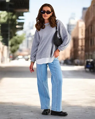 Royalfashion Dámska bavlnená tenká mikina