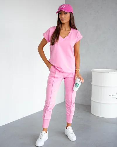 Royalfashion Dámsky bavlnený casual set s krátkymi rukávmi