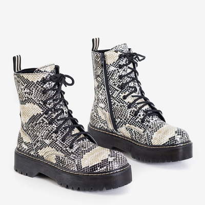 Dámske ploché lodičky z hadej kože Chic Glam - topánky