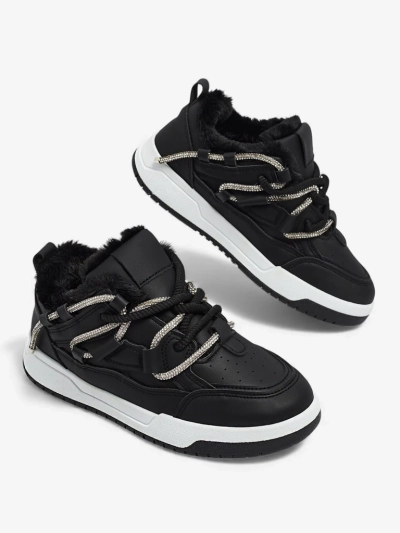 Ženske Superge Luna Črne iz Ekološkega Usnja za Vsak Dan