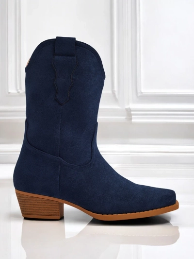 Ženski kavbojski škornji iz eko semiša SpireHush