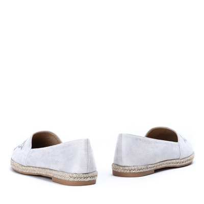 Szare espadryle z naszywką Borneo - Obuwie