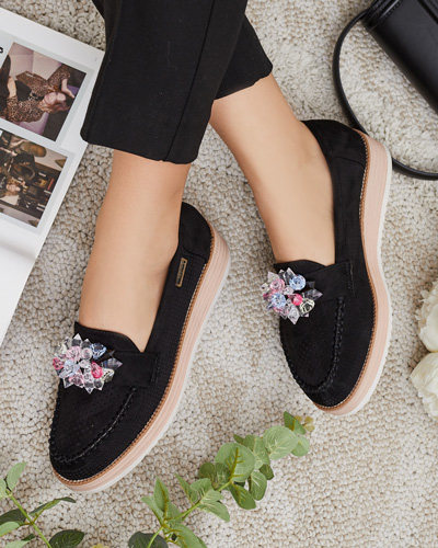 Royalfashion Mokasíny s farebnými kamienkami Restea