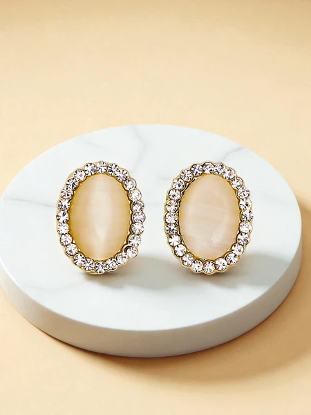 Royalfashion Dámske náušnice na klip s krištáľom a zirkónom