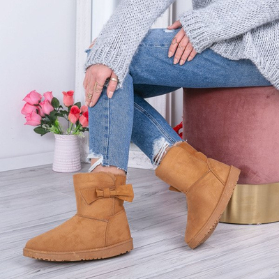 Brązowe śniegowce Kynlee - Obuwie