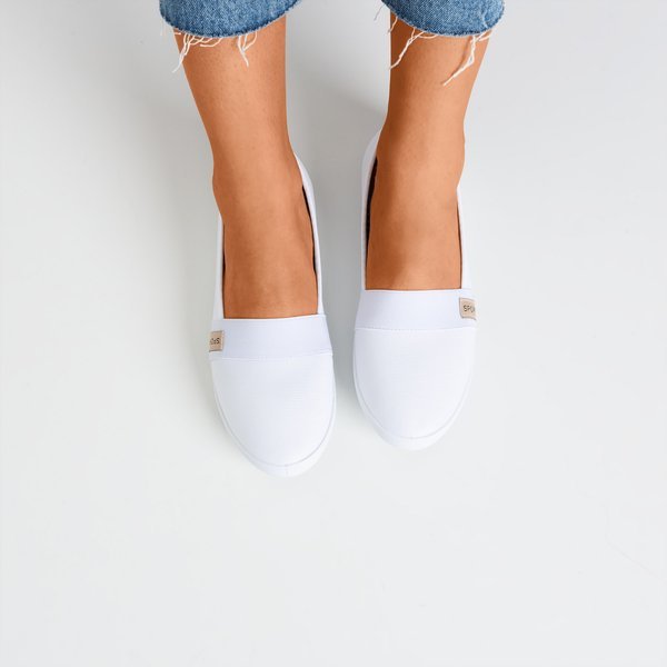 OUTLET Biele nazúvacie tenisky Spoulia - Obuv